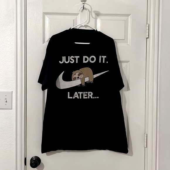 Sloth - “Just Do It…Later.” Nike Copy. Size 2XL. - Picture 1 of 5